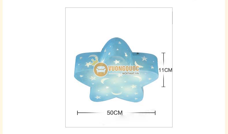 Đèn ốp trần trẻ em ngôi sao xanh uhs101-9